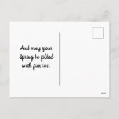 復活祭の女の子と雛はがき シーズンポストカード (裏面)