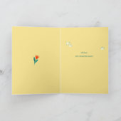 復活祭の女性と花 シーズンカード (内部)