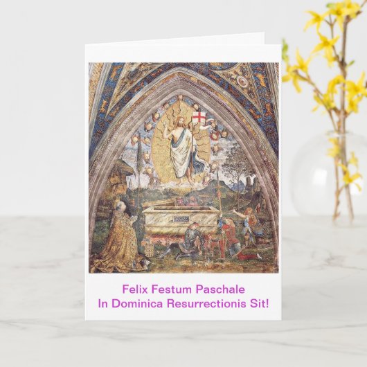 復活祭の序文 カード (黄色い花)