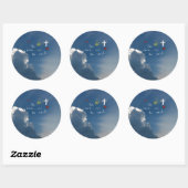 復活祭の復活彼は復活したキリスト・イエスバラ ラウンドシール (シート)