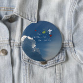 復活祭の復活彼は復活したキリスト・イエスバラ 缶バッジ (インサイチュ)