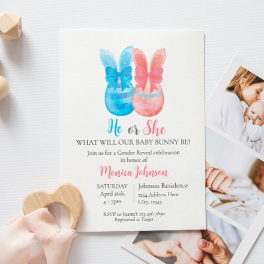 復活祭の性別の暴露 招待状