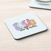 復活祭の愛のために – かわいいバニー&エッグ コースター (左側)