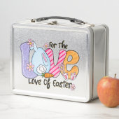復活祭の愛のために – かわいいバニー&エッグ メタルランチボックス (インサイチュ)