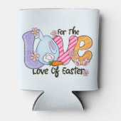 復活祭の愛のために – かわいいバニー&エッグ 缶クーラー (正面)
