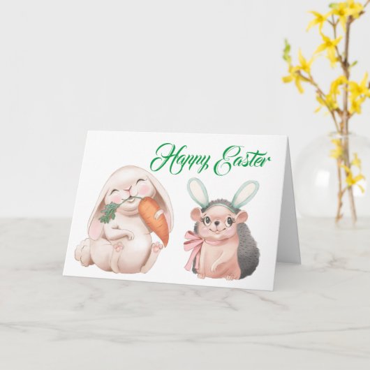 復活祭の挨拶 カード (黄色い花)