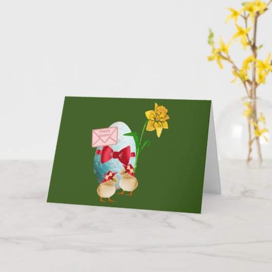 復活祭の挨拶 カード (黄色い花)