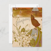 復活祭の挨拶 シーズンポストカード (正面/裏面)