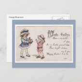 復活祭の挨拶 シーズンポストカード (正面/裏面)