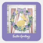復活祭の挨拶 スクエアシール (正面)