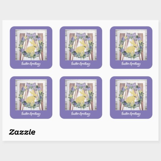 復活祭の挨拶 スクエアシール (シート)