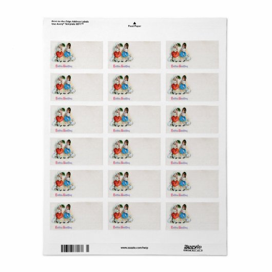 復活祭の挨拶 ラベル (フルシート)