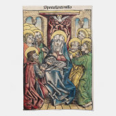 復活祭の日曜日の後のペンテコステのシーン キッチンタオル (縦)