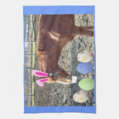 復活祭の栗の馬 キッチンタオル (縦)