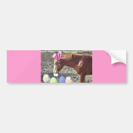 復活祭の栗の馬 バンパーステッカー (正面)