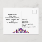 復活祭の民俗アレンジメントカスタム文字 ポストカード (裏面)