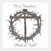 復活祭の爪、 ネイルとキリストの冠 スクエアシール (正面)