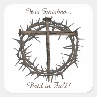 復活祭の爪、 ネイルとキリストの冠 スクエアシール