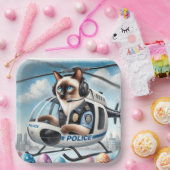 復活祭の猫好き中に働く警察 ペーパープレート (パーティー)