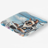 復活祭の猫好き中に働く警察 ペーパープレート (傾斜あり)