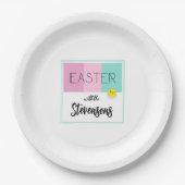復活祭の紙パーソナライズされたプレート ペーパープレート (正面)