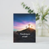 復活祭の編集可能文字はがき ポストカード (スタンド正面)