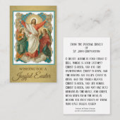 復活祭の聖カードと聖ヨハネ祈りの言葉 名刺 (正面/裏面)