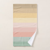 復活祭の色のストライプパターン バスタオルセット (ハンドタオル)