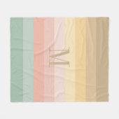 復活祭の色のストライプパターン フリースブランケット (正面(横))