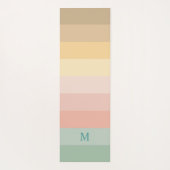 復活祭の色のストライプパターン ヨガマット (裏面)