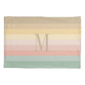 復活祭の色のストライプパターン 枕カバー (裏面)