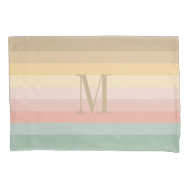 復活祭の色のストライプパターン 枕カバー