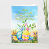 復活祭の色を絵を描世界へ カード (正面)