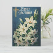 復活祭の花、ヴィンテージ宗教復活祭 シーズンカード (スタンド正面)