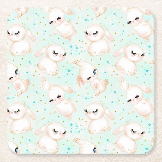 復活祭の装飾 スクエアペーパーコースター (正面)