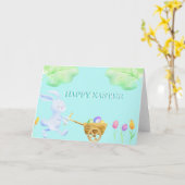 復活祭の配達 カード (黄色い花)