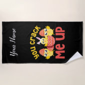 復活祭の雛を巻き上げろ ビーチタオル (正面)