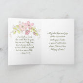 復活祭は神の愛の賜物であるヨハネ3:16リース シーズンカード (内部)