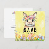 復活祭へのバニー・ホップ：日付を保存 セーブザデート (正面/裏面)