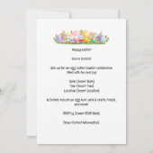 復活祭へのバニー・ホップ:日付を保存 招待状 (裏面)