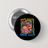 復活祭を再素晴らしびトランプのバニー国旗に設定 缶バッジ (正面&裏面)