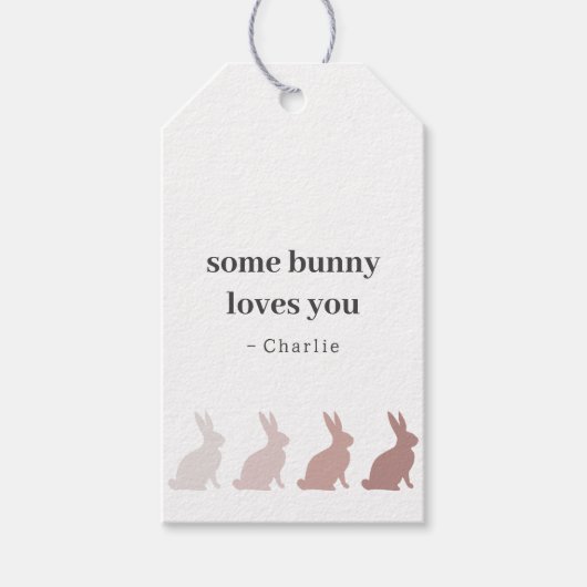 復活祭を愛するバニーもいる ギフトタグ (正面)