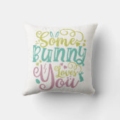 復活祭を愛するバニーもいる クッション (裏面)