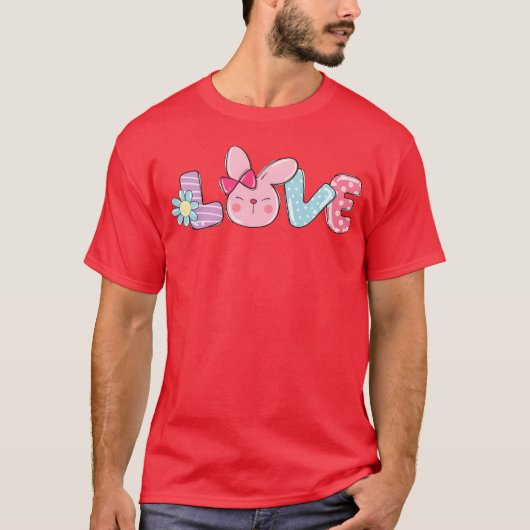 復活祭を愛するレトロ Tシャツ (正面)