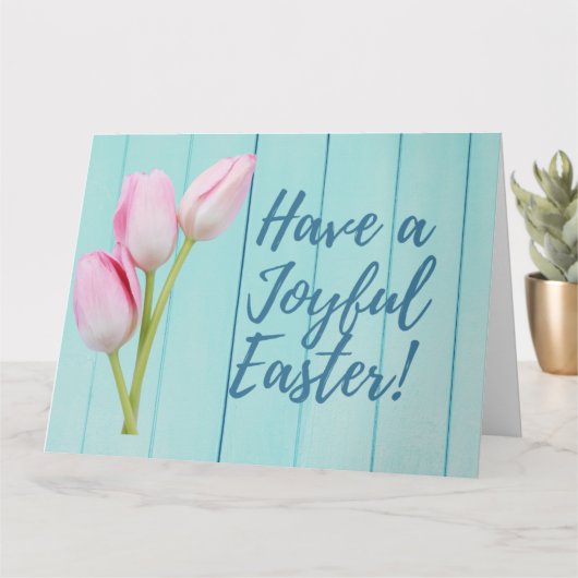 復活祭を楽しむ カード (小さな植物)