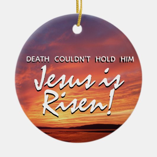 復活祭イエスが復活キリスト教徒 セラミックオーナメント (正面)