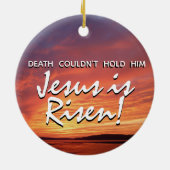 復活祭イエスが復活キリスト教徒 セラミックオーナメント (裏面)
