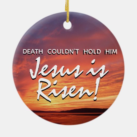 復活祭イエスが復活キリスト教徒 セラミックオーナメント (裏面)