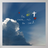 復活祭イエス様の復活バラ ポスター (正面)