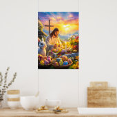 復活祭イエズス宗教壁画 ポスター (キッチン)